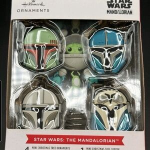 Hallmark Star Wars Mandalorian Ornament Set with Tree Topper